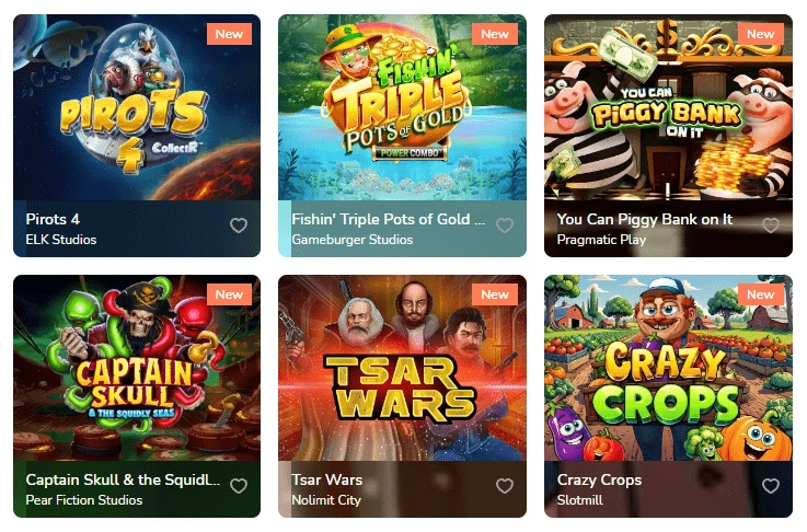 Nya slots på Maria Casino